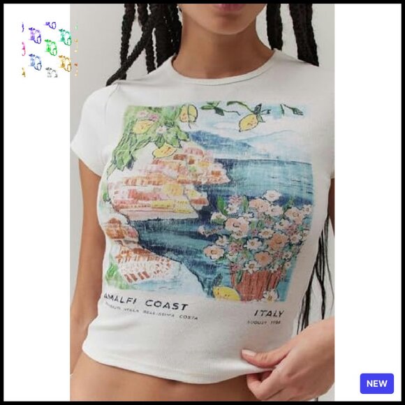 Y2K Vintage Fruit Graphic Crop Top Short Sleeve Tee Fairy Grunge Aesthetic - Picture 4 of 7